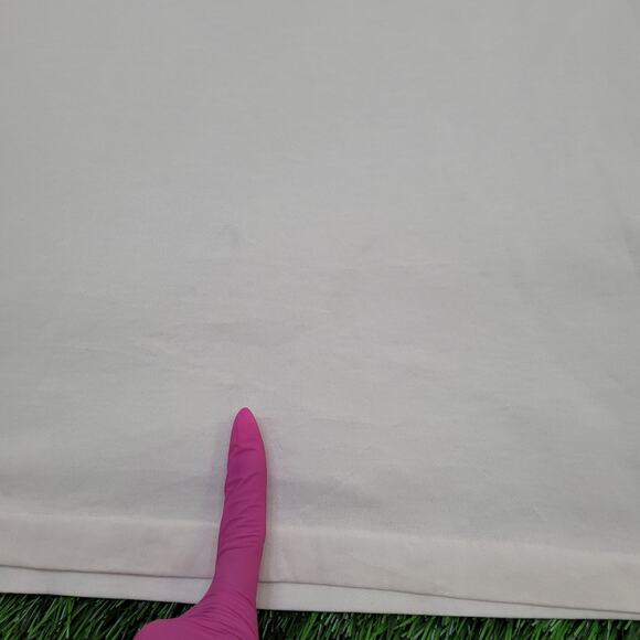 Vintage 90s MOD Disco Polo Shirt S/M 19x25 Ivory Hippie USA - Picture 7 of 12